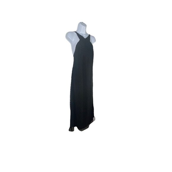 TOPSHOP‎ Womens Halter Neck Long Dress Black Size 6 Polyester - Picture 4 of 10